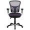 Emma and Oliver Mid-Back Mesh Triple Paddle Swivel Ergonomic Office Chair with Adjustable Arms